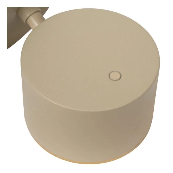 Lucide GIAN - Applique murale - LED Dim. - 1x9W 2700K - Taupe - détail 2